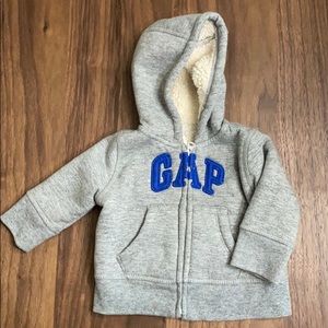 COPY - Baby Gap logo shearling zip hoodie